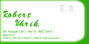 robert uhrik business card